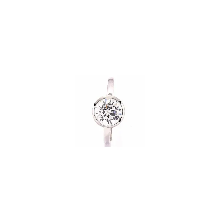 Runder Ring aus 9 Karat Weißgold
