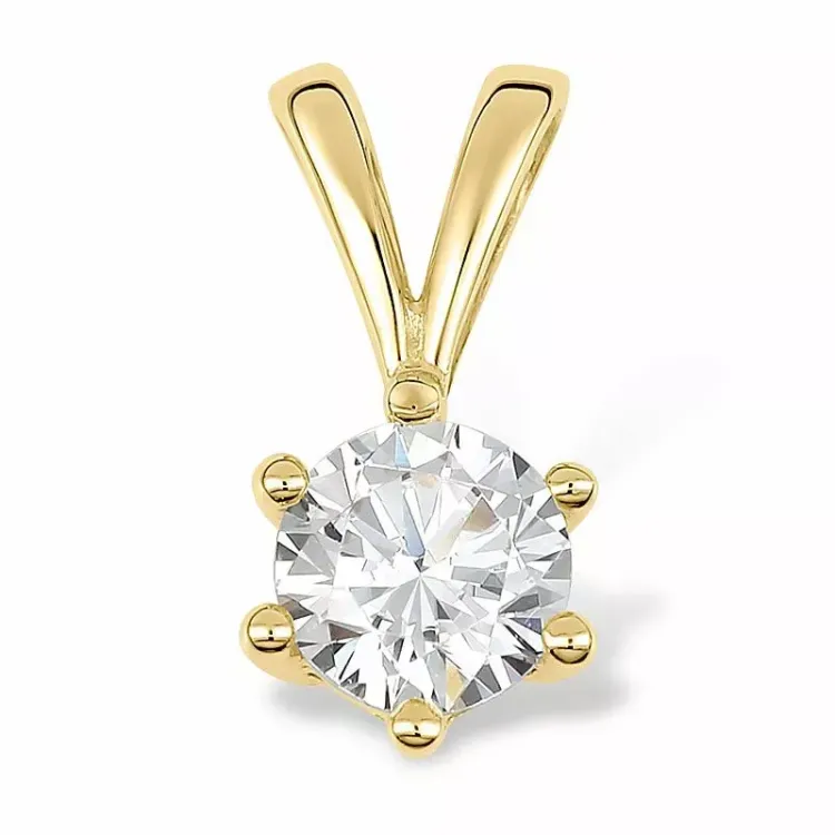 Runder Anhänger aus 9 Karat Gold