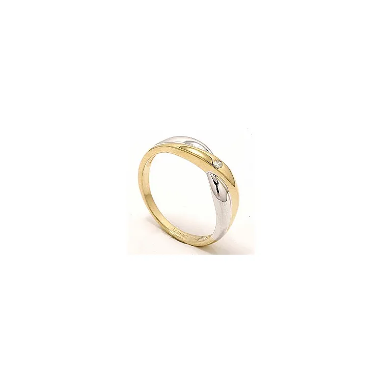 Kollektionsmuster in 14 karat gold- und weißgold 0,02 ct