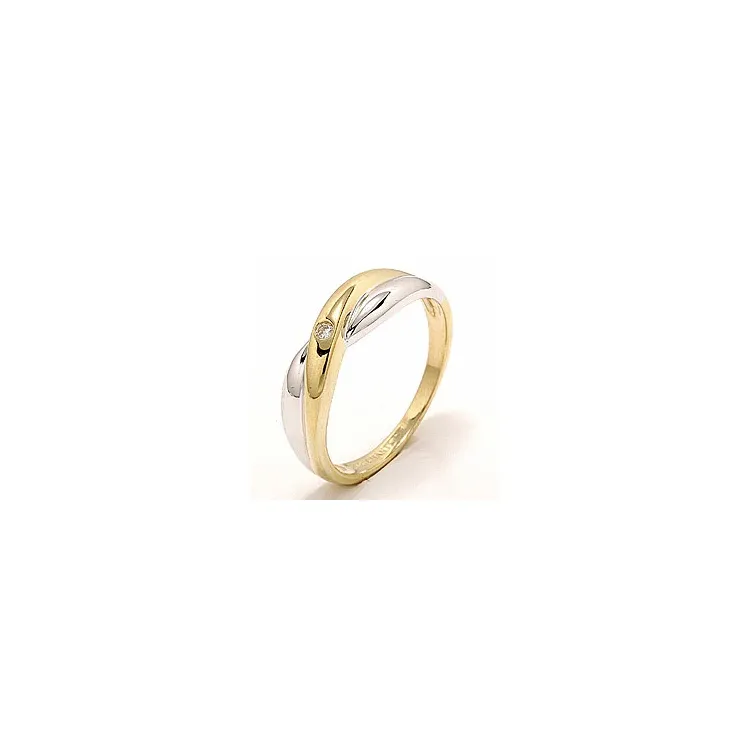 Kollektionsmuster in 14 karat gold- und weißgold 0,02 ct