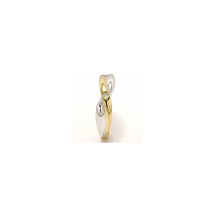 Kollektionsmuster in 14 karat gold- und weißgold 0,02 ct