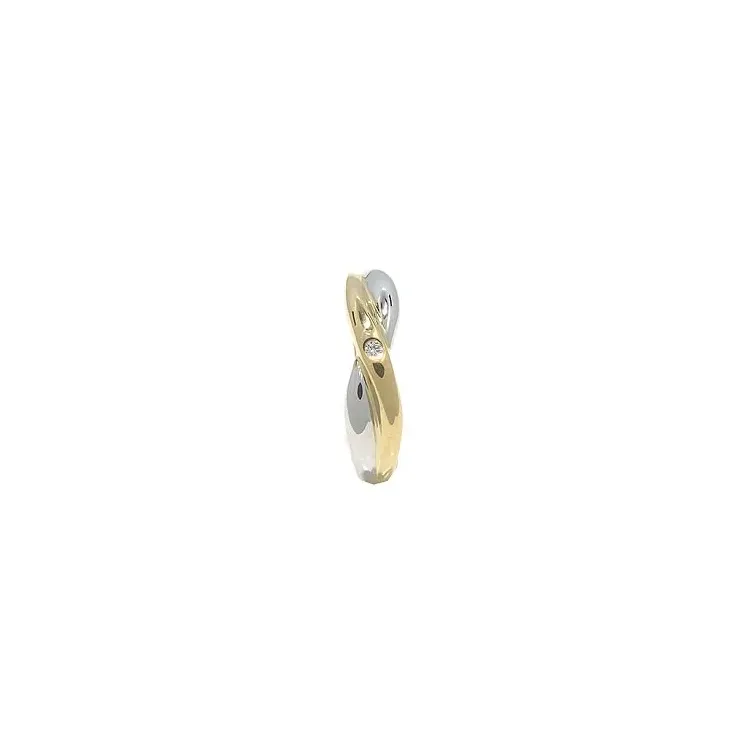 Kollektionsmuster in 14 karat gold- und weißgold 0,02 ct