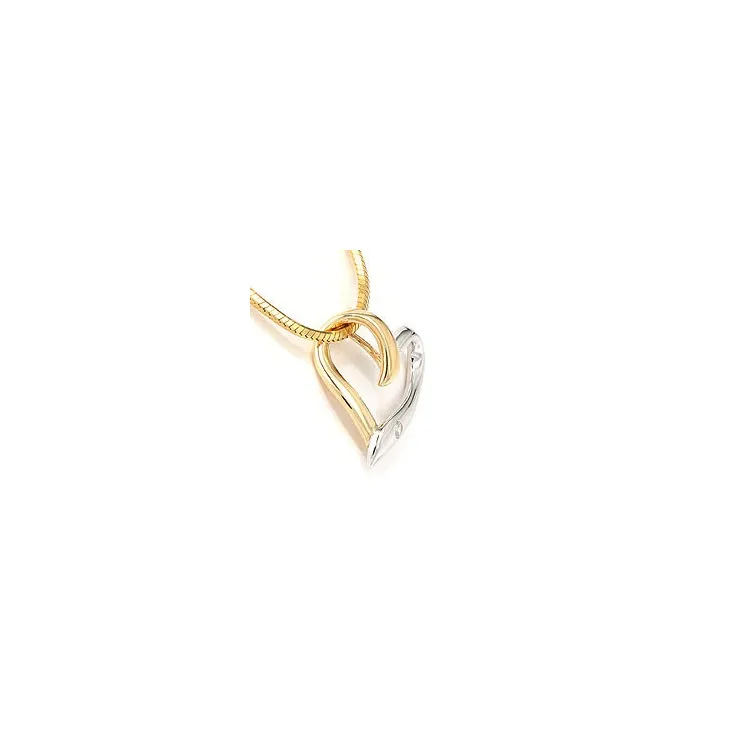 Herz Anhänger in 9 karat Gold- und Weißgold