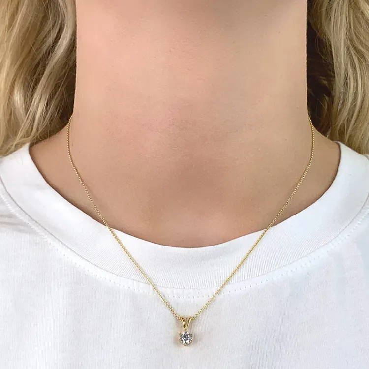 runder Anhänger aus 9 Karat Gold - Gold Collection