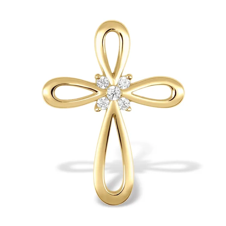 Kreuz Anhänger aus 9 Karat Gold