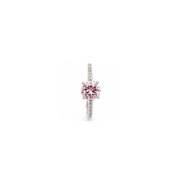 Pink Ring aus 8 Karat Weißgold