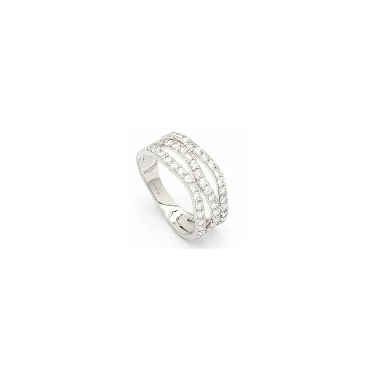Abstraktem Ring aus 8 Karat Weißgold