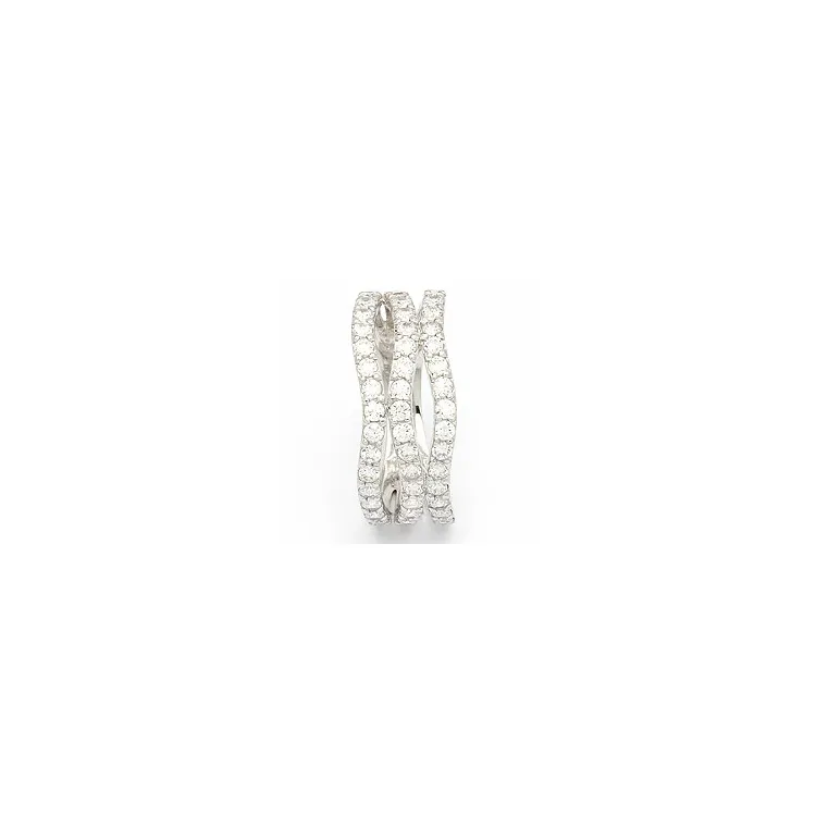 Abstraktem Ring aus 8 Karat Weißgold