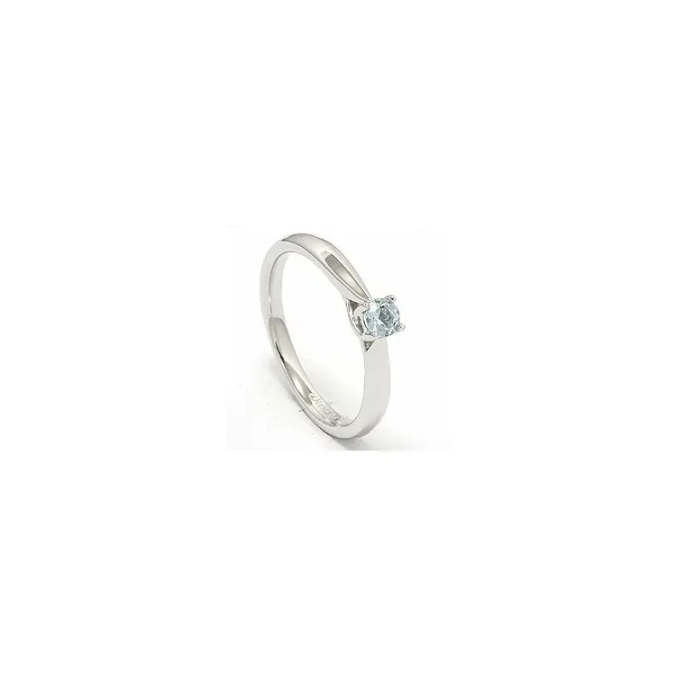 Aquamarin Ring in 14 Karat Weißgold 0,25 ct