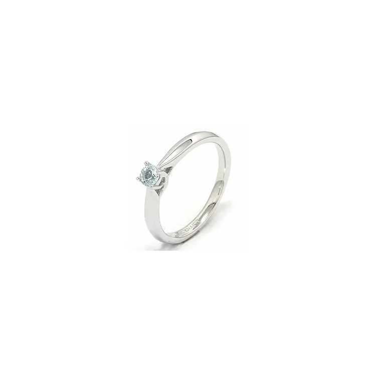 Aquamarin Ring in 14 Karat Weißgold 0,25 ct