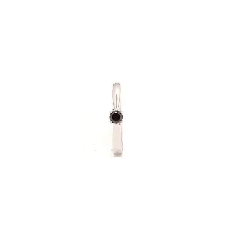 schwarz Diamant Ring in 14 Karat Weißgold 0,20 ct