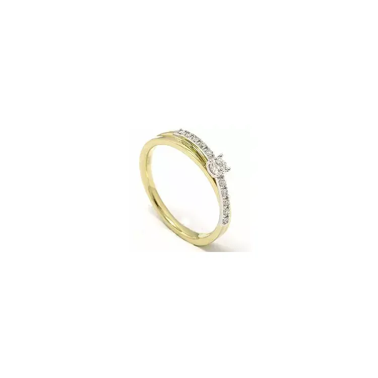 Diamant Ring in 14 Karat Gold- und Weißgold 0,20 ct