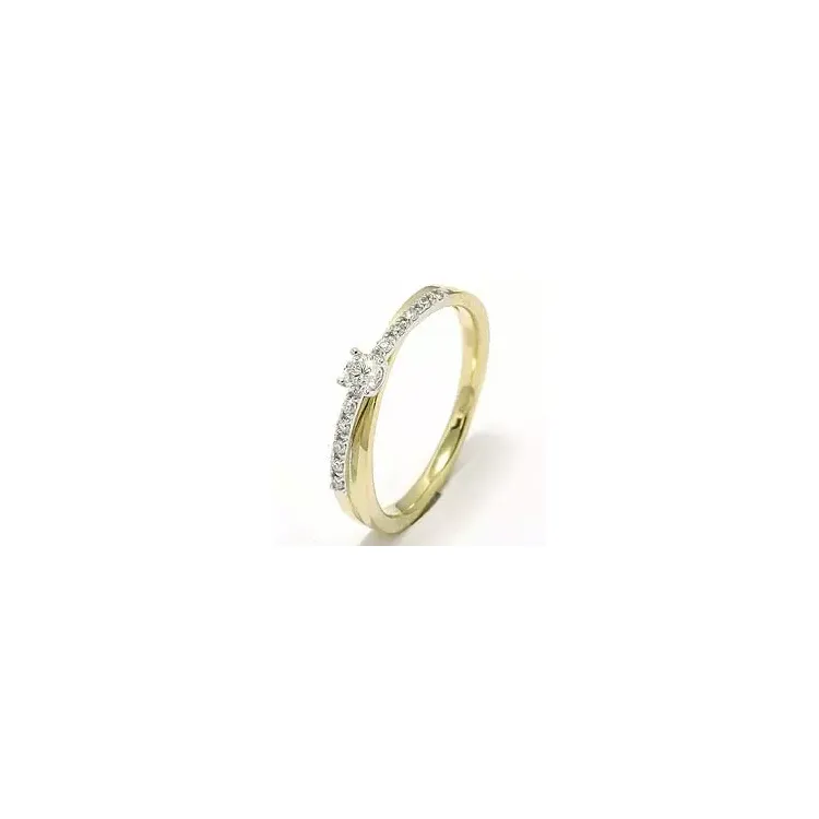 Diamant Ring in 14 Karat Gold- und Weißgold 0,20 ct