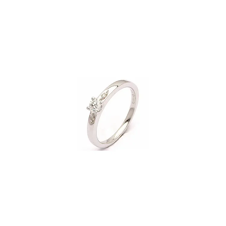 Weißgoldring in 14 Karat Weißgold 0,19 ct 0,02 ct