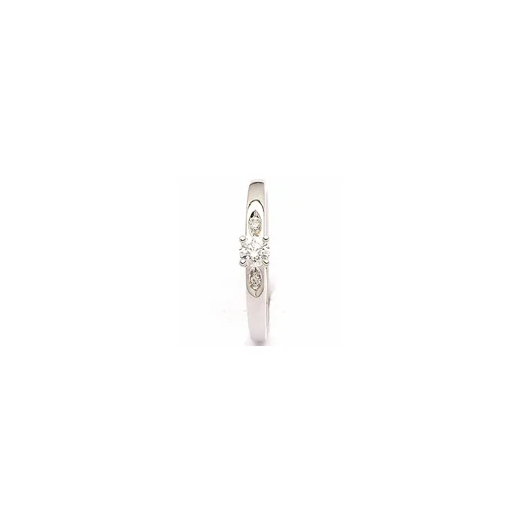 Weißgoldring in 14 Karat Weißgold 0,19 ct 0,02 ct