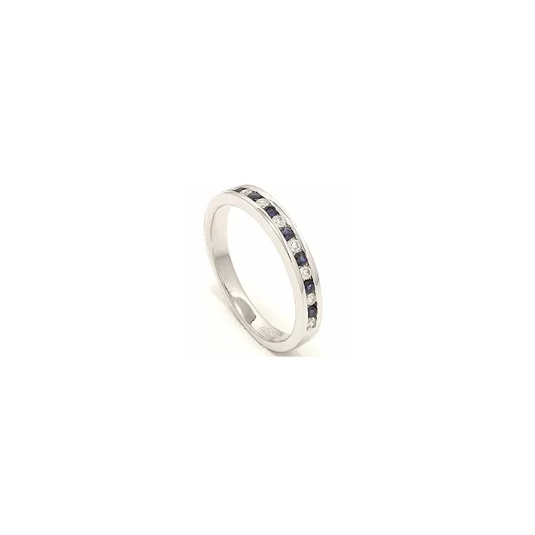 Bestellware - Saphir Diamantring in 14 Karat Weißgold 0,17 ct 0,24 ct