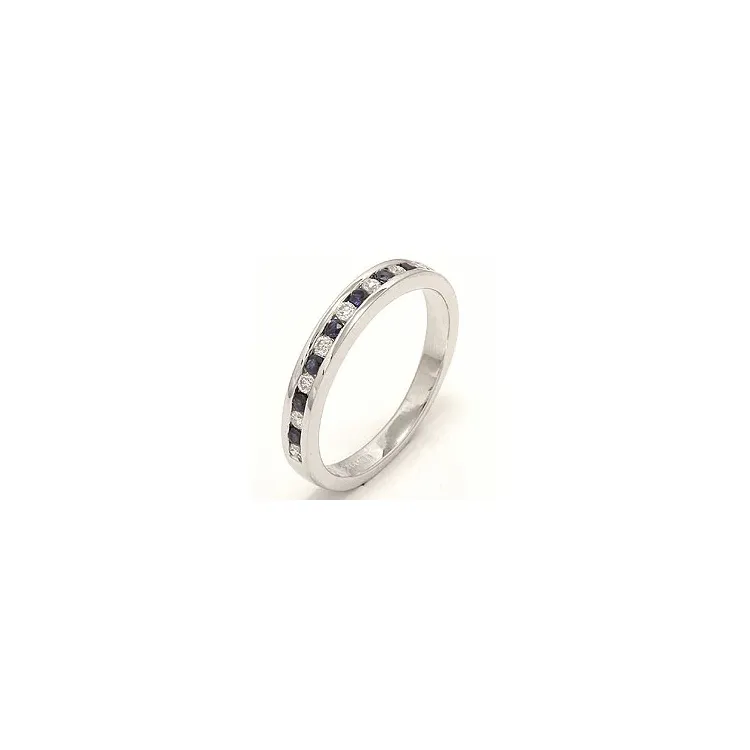 Bestellware - Saphir Diamantring in 14 Karat Weißgold 0,17 ct 0,24 ct