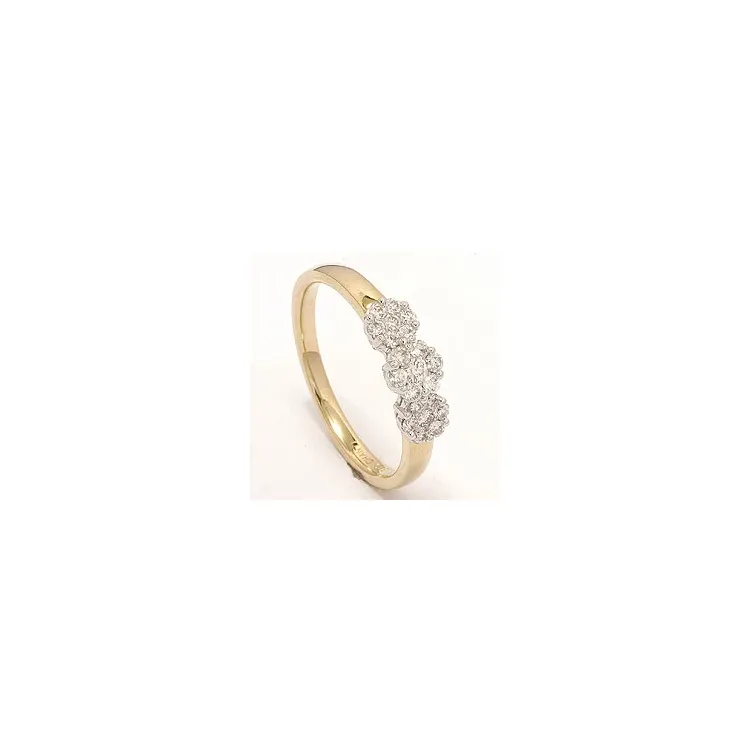 Diamantring in 14 Karat Gold- und Weißgold 0,36 ct