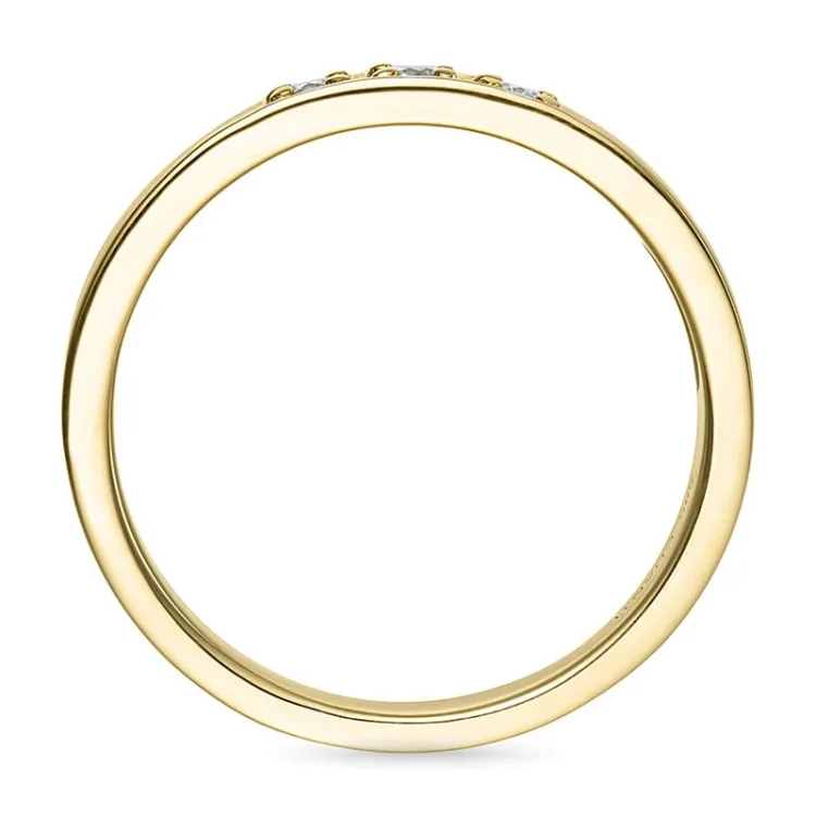 Memoirering in 14 Karat Gold 3 x 0,05 ct