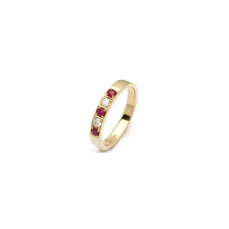 Rubin Memoirering in 14 Karat Gold 0,10 ct 0,24 ct