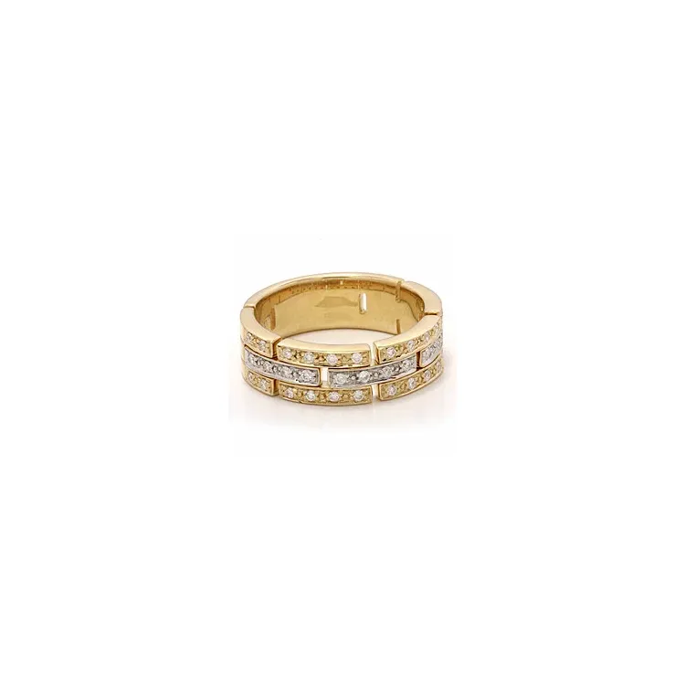 Diamant Gold Ring in 14 Karat Gold- und Weißgold 0,29 ct