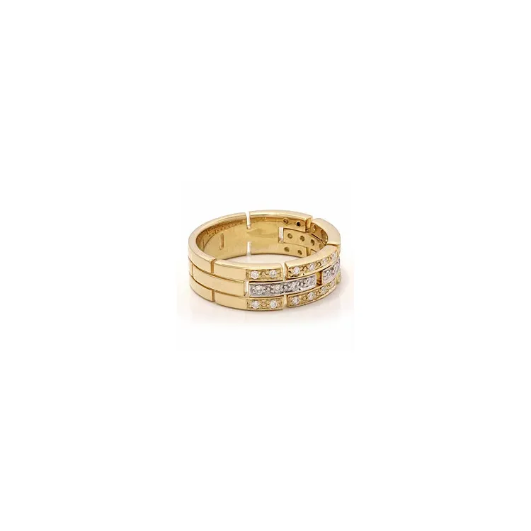 Diamant Gold Ring in 14 Karat Gold- und Weißgold 0,29 ct