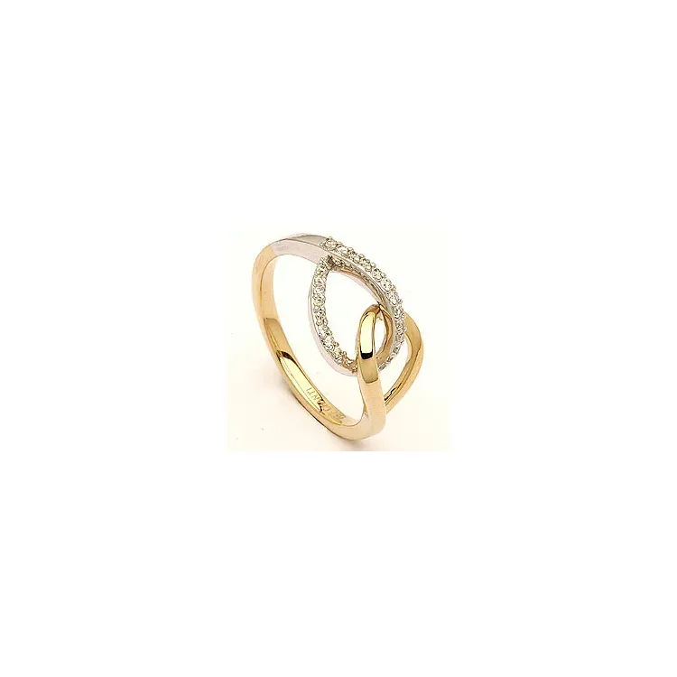 Bestellware - Diamant Ring in 14 Karat Gold- und Weißgold 0,13 ct