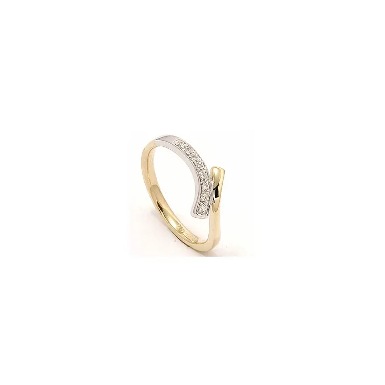 Abstraktem gold ring in 14 karat gold- und weißgold 