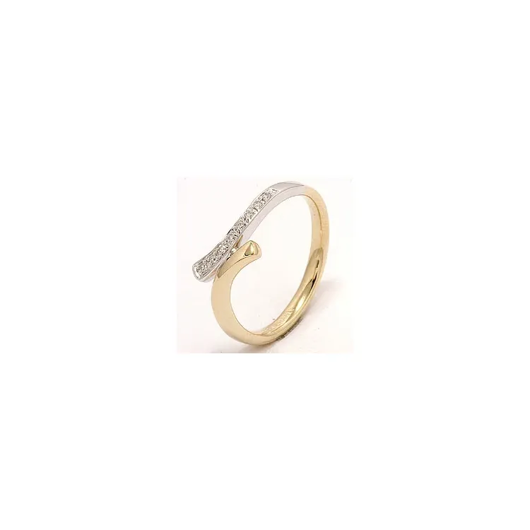 Abstraktem gold ring in 14 karat gold- und weißgold 