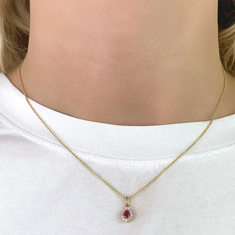 Rosettenanhänger aus 9 Karat Gold - Gold Collection