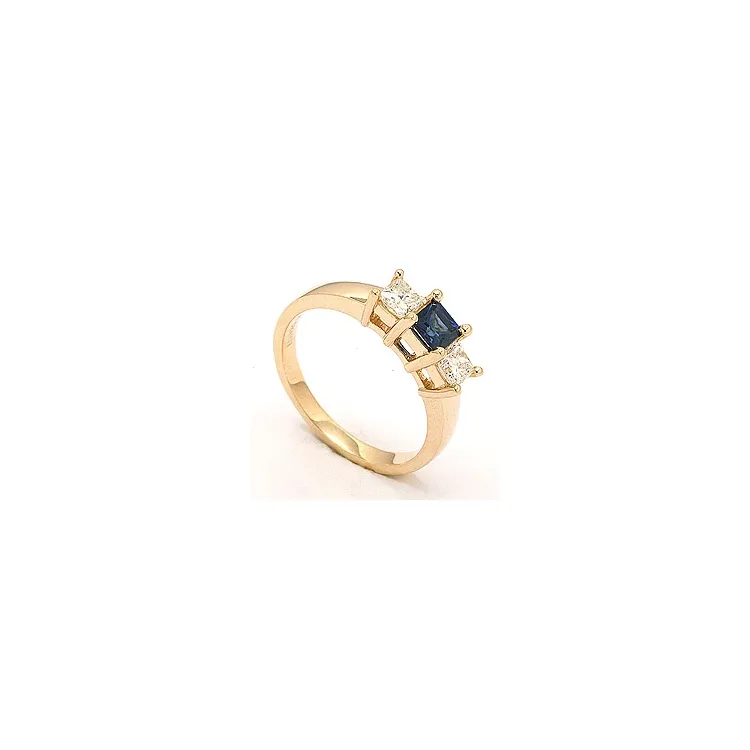 Saphir ring in 14 karat gold 0,52 ct 0,36 ct