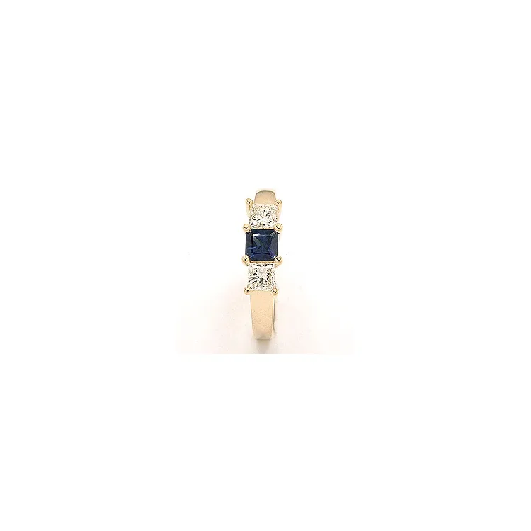 Saphir ring in 14 karat gold 0,52 ct 0,36 ct
