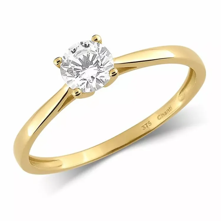 Solitärring aus 9 Karat Gold - Gold Collection