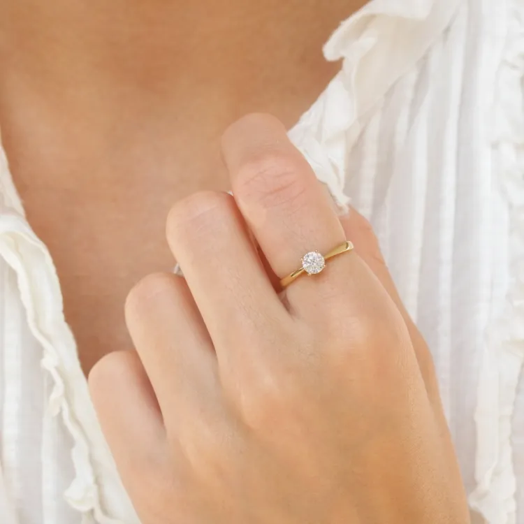 Solitärring aus 9 Karat Gold - Gold Collection