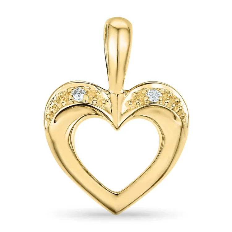 Herz Diamant Anhänger in 14 karat Gold 0,02 ct