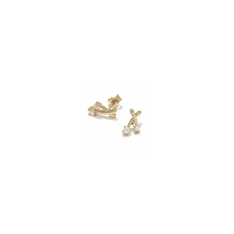 Ohrstecker in 8 Karat Gold mit Zirkonen