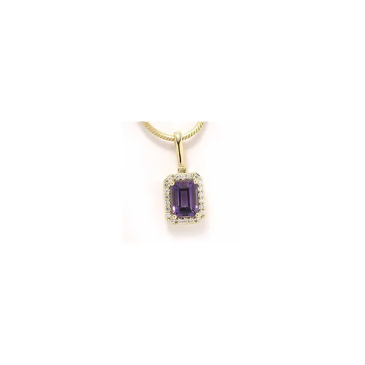 Amethyst Anhänger in 14 karat Gold 0,11 ct 1,00 ct