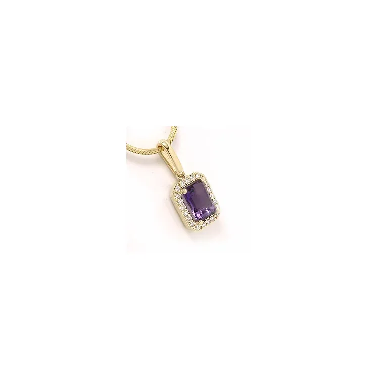 Amethyst Anhänger in 14 karat Gold 0,11 ct 1,00 ct