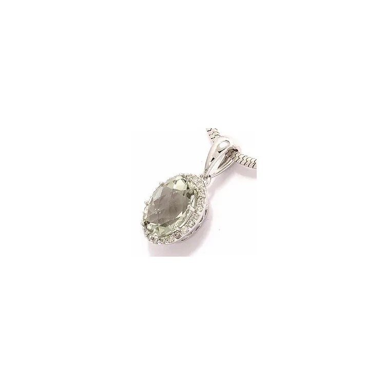 Amethyst Diamantanhänger in 14 karat Weißgold 0,12 ct 2,00 ct