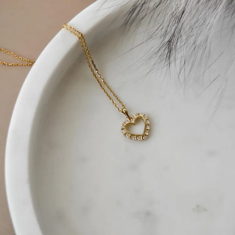 Herz Diamant Anhänger in 14 karat Gold 0,26 ct