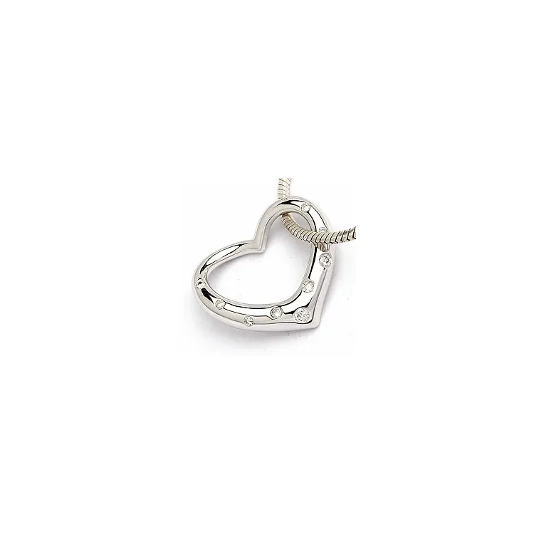 Herz Anhänger in 14 karat Weißgold 0,12 ct