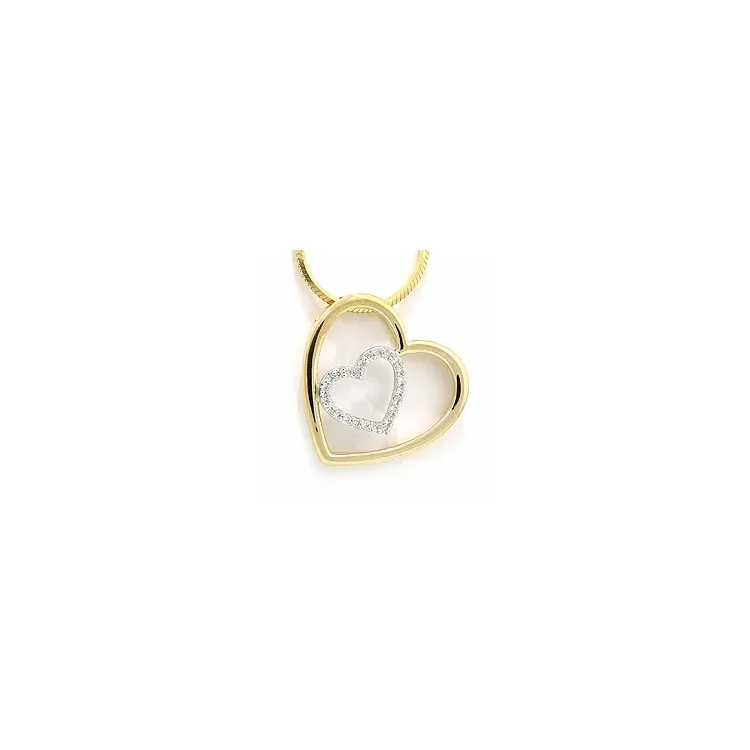 Diamantanhänger in 14 karat Gold- und Weißgold 0,12 ct