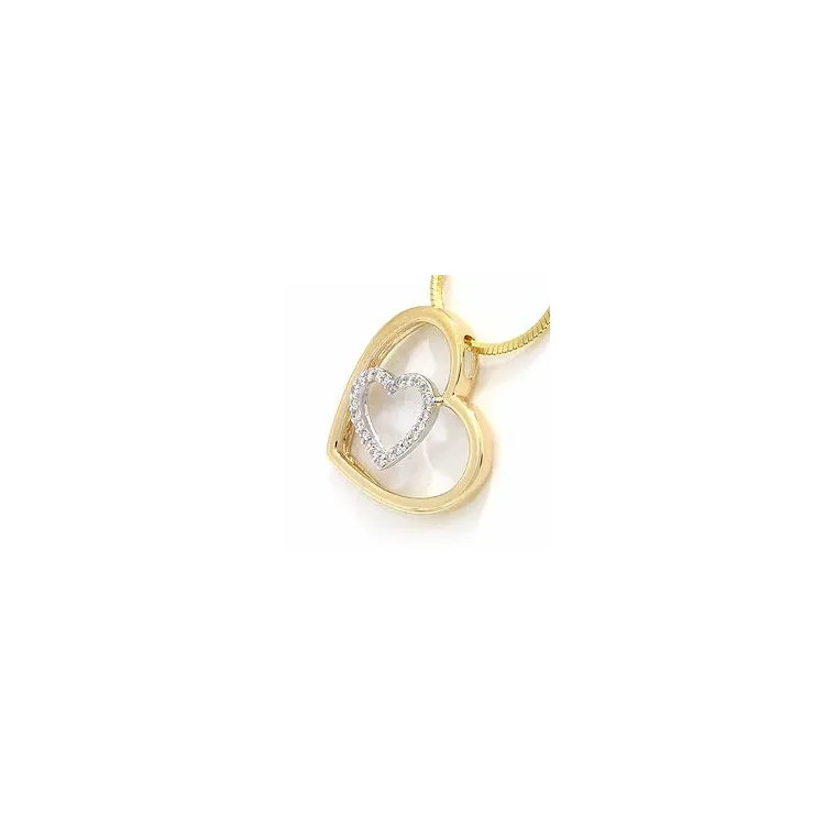 Diamantanhänger in 14 karat Gold- und Weißgold 0,12 ct