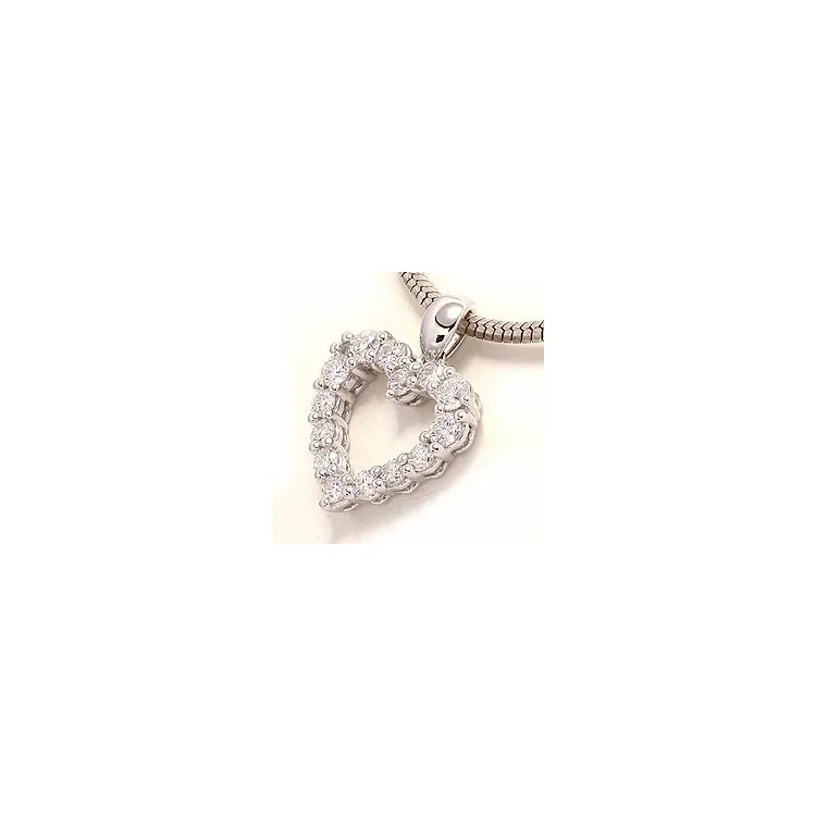 Herz Diamantanhänger in 14 karat Weißgold 0,54 ct