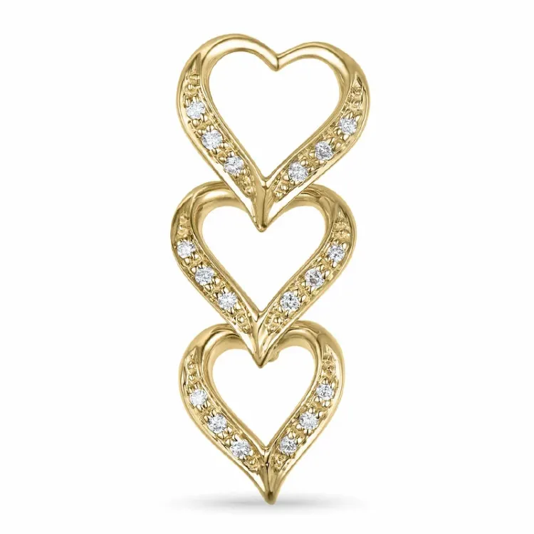 Herz Diamant Anhänger in 14 karat Gold 0,10 ct