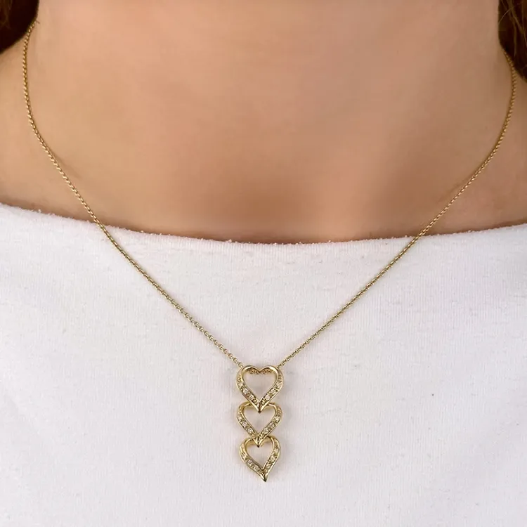 Herz Diamant Anhänger in 14 karat Gold 0,10 ct