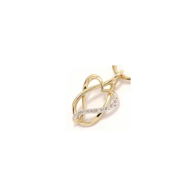 Herz Diamantanhänger in 14 karat Gold- und Weißgold 0,06 ct