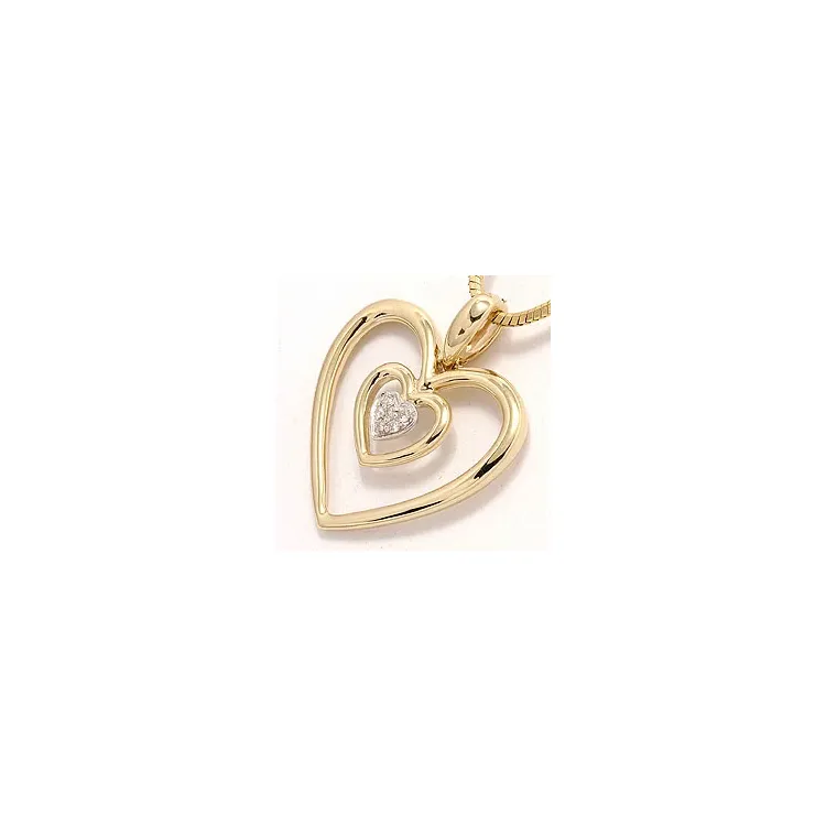 Diamant Anhänger in 14 karat Gold- und Weißgold 0,03 ct