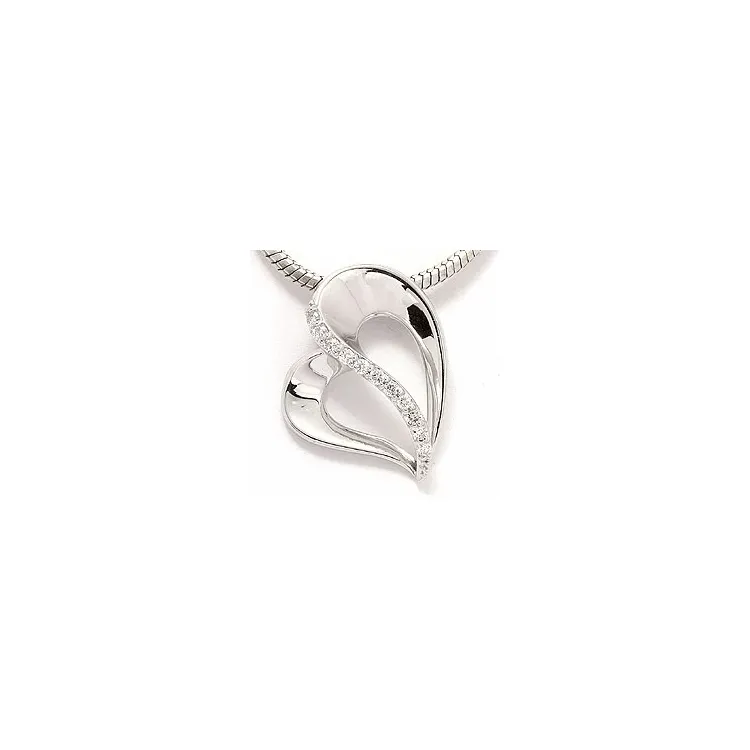 Diamant Anhänger in 14 karat Weißgold 0,09 ct