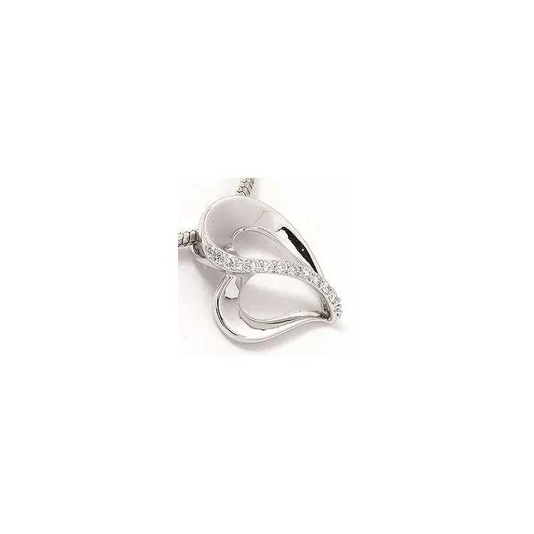 Diamant Anhänger in 14 karat Weißgold 0,09 ct